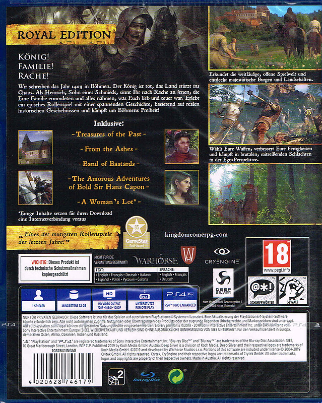 Kingdom Come: Deliverance Royal Edition Rueckseite