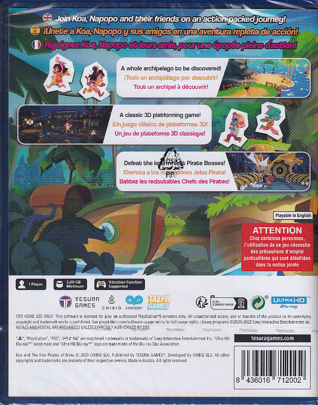 Koa and the Five Pirates of Mara (PEGI) Rueckseite