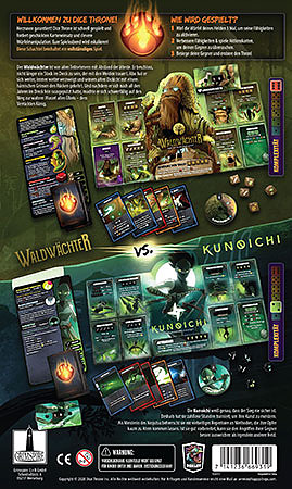 Dice Throne: Waldwächter vs. Kunoichi Rueckseite Dice Throne: Waldwächter vs. Kunoichi Rueckseite