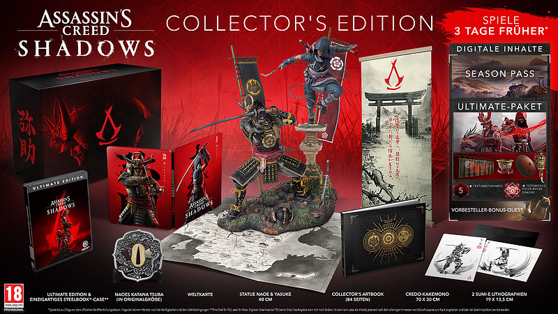 Assassins Creed Shadows Collectors Edition Rueckseite