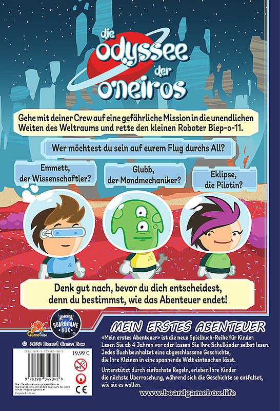 Mein erstes Abenteuer: Die Odyssee der Oneiros Rueckseite