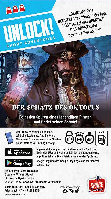 Unlock! Short Adventures: Der Schatz des Oktopus Rueckseite