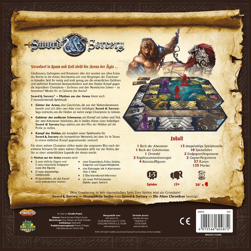 Sword & Sorcery - Mythen aus der Arena Rueckseite