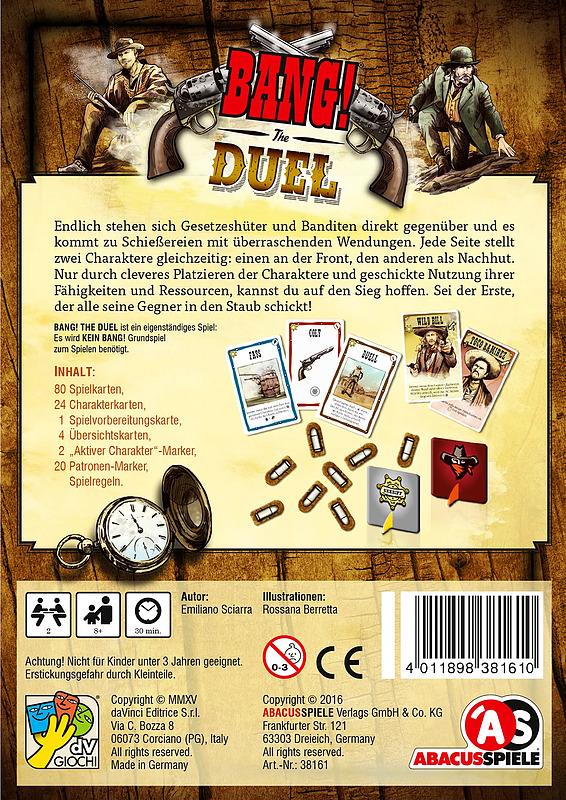 BANG! The Duel Rueckseite