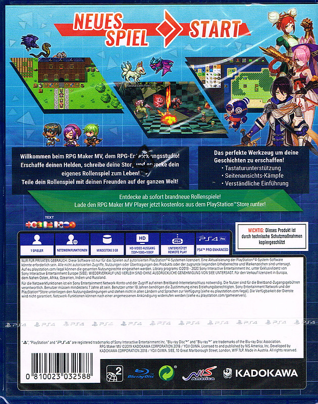 RPG Maker MV Rueckseite