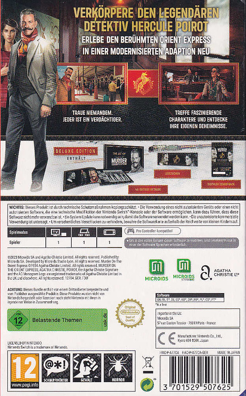 Agatha Christie: Mord im Orient Express Deluxe Rueckseite