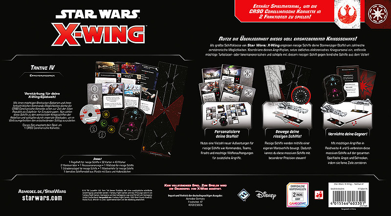X-Wing 2 Ed. Tantive 4 Rueckseite