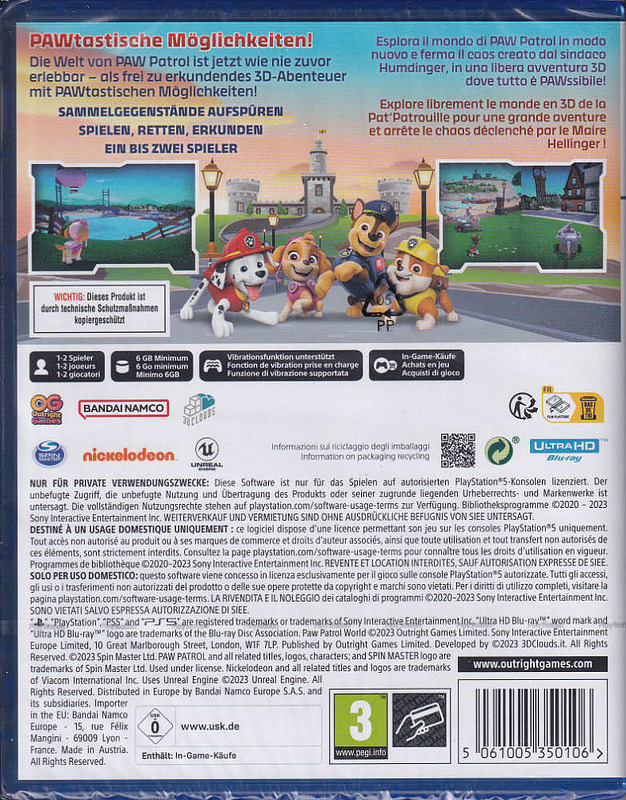 Paw Patrol World Rueckseite