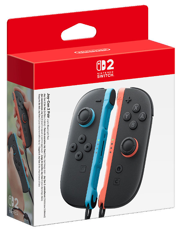 Nintendo Switch 2 Joy-Con 2er Set Hellblau/Hellrot Cover