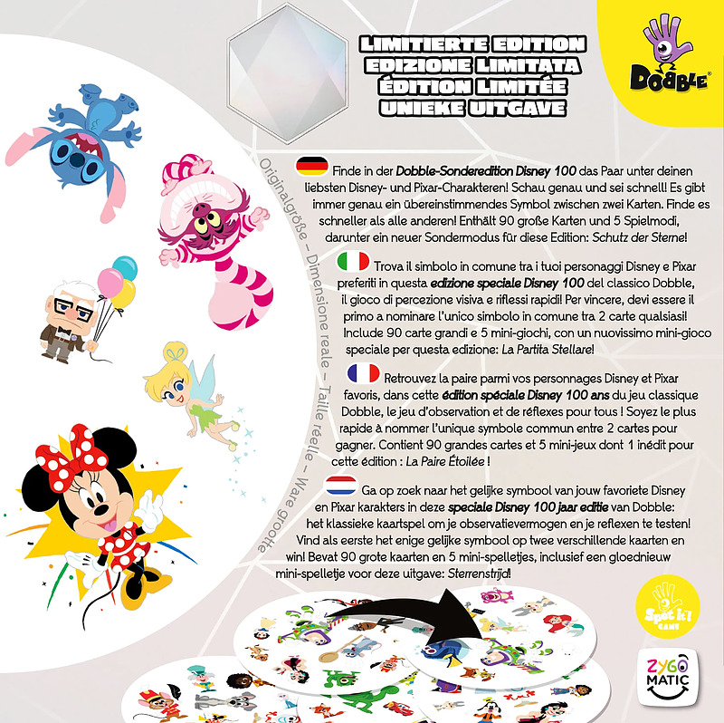 Dobble Disney 100 Rueckseite