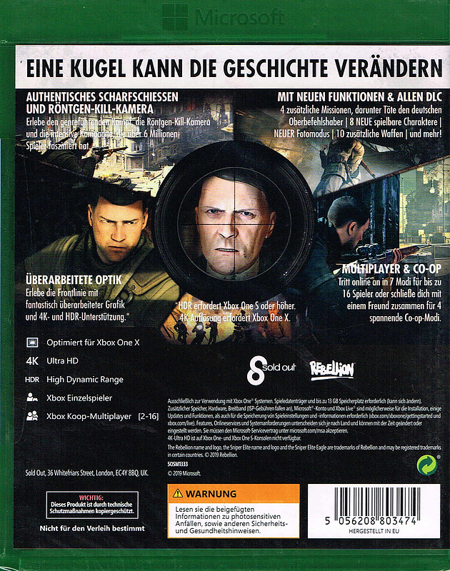 Sniper Elite V2 Remastered Rueckseite