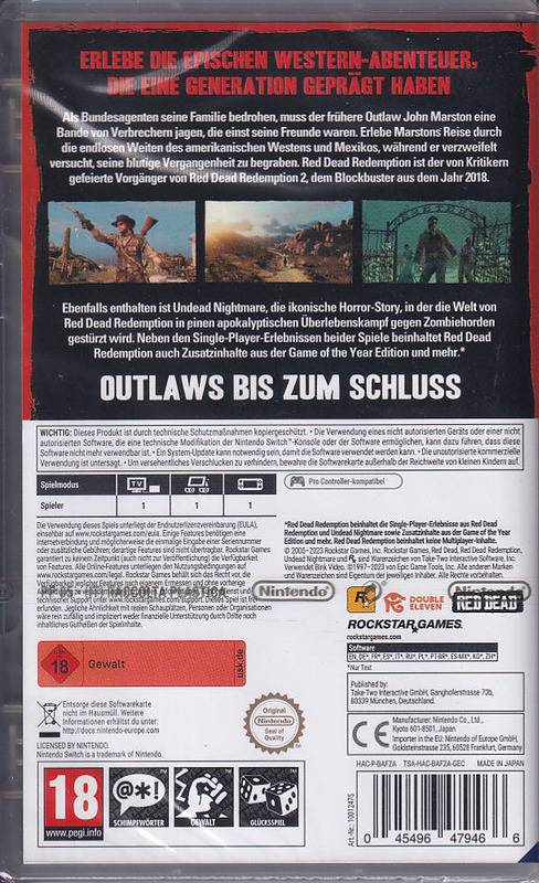 Red Dead Redemption Rueckseite