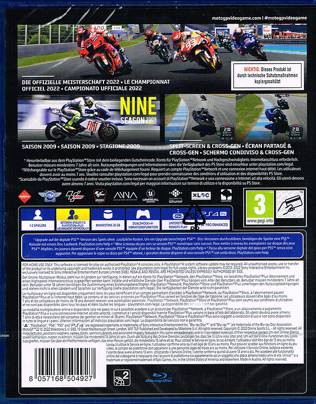 MotoGP 22 DayOne Edition Rueckseite