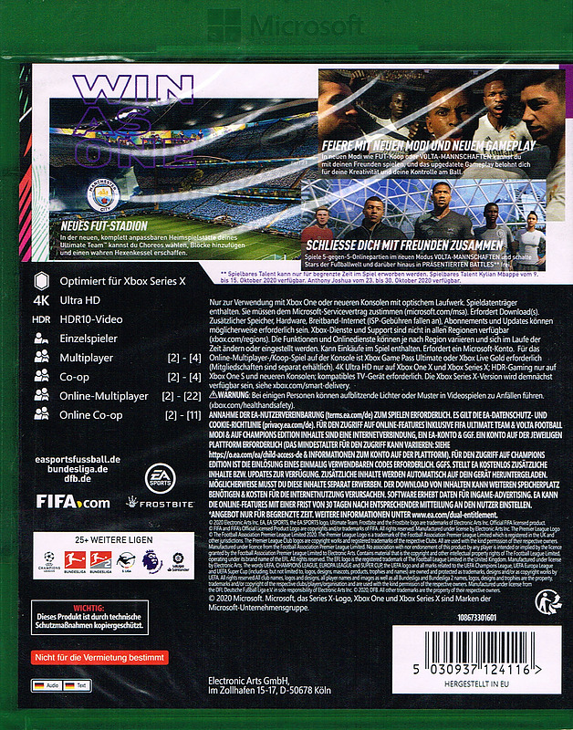 FIFA 21 Champions Edition Rueckseite