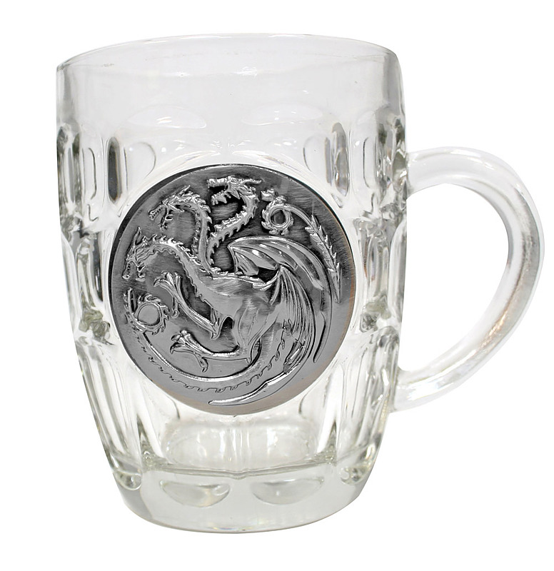 Game of Thrones Bierglas Targaryen Metallic Logo Cover