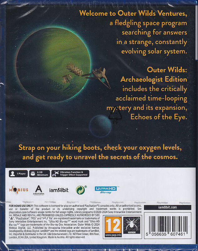 Outer Wilds Archaeologist Edition (PEGI) Rueckseite