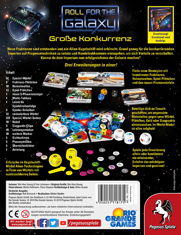 Roll for the Galaxy : Große Konkurrenz Rueckseite