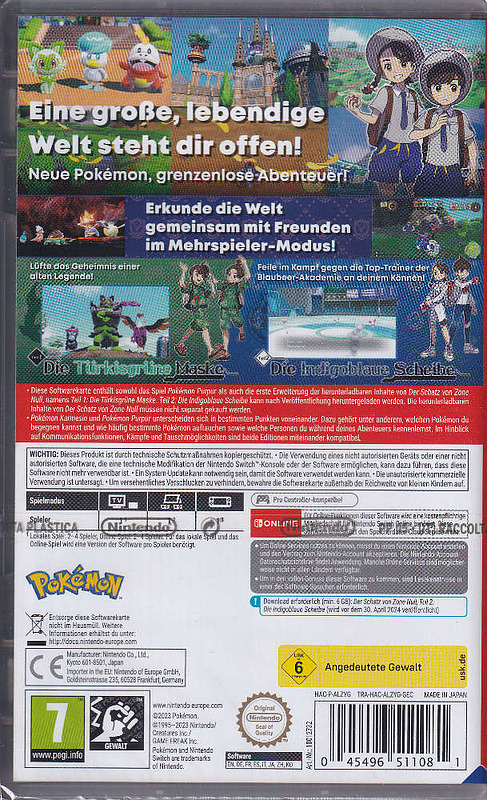 Pokémon Purpur + Der Schatz von Zone Null Rueckseite