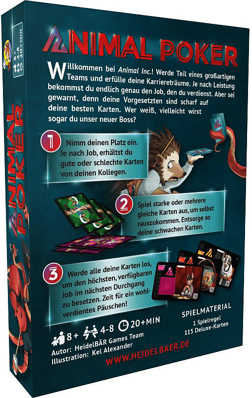 Animal Poker Rueckseite
