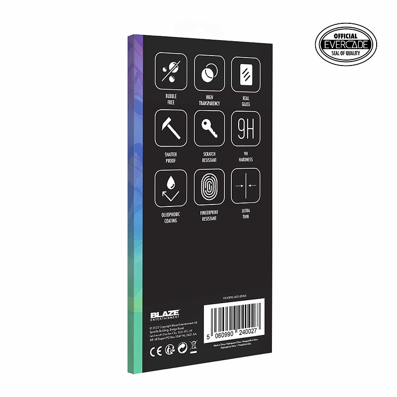 Blaze Evercade EXP Tempered Glass Rueckseite
