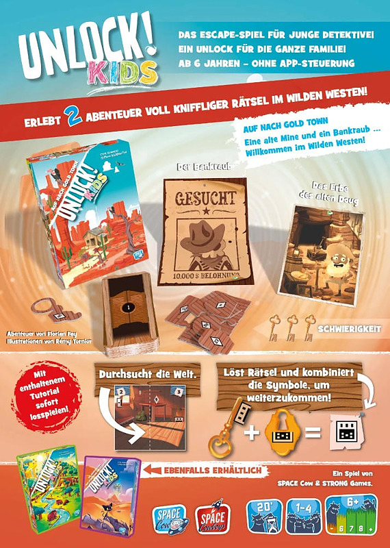 Unlock! Kids: Auf nach Gold Town Rueckseite