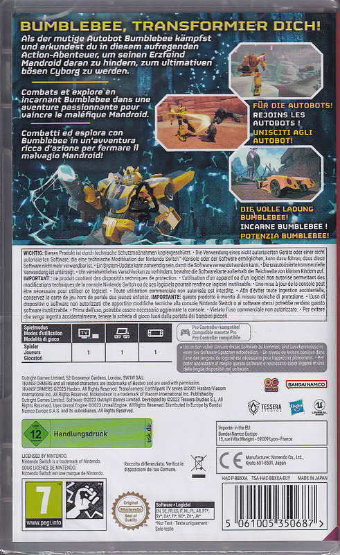 Transformers: Earthspark Rueckseite