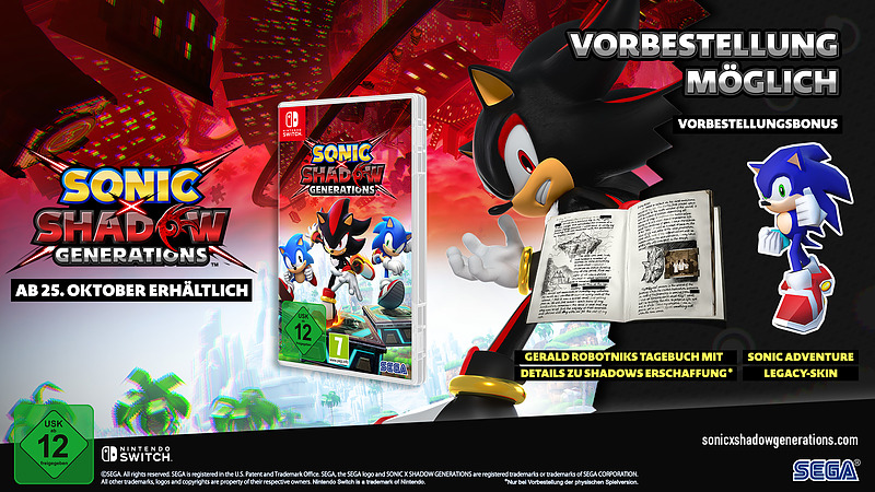 Sonic X Shadow Generations Remaster + 3 Boni Rueckseite