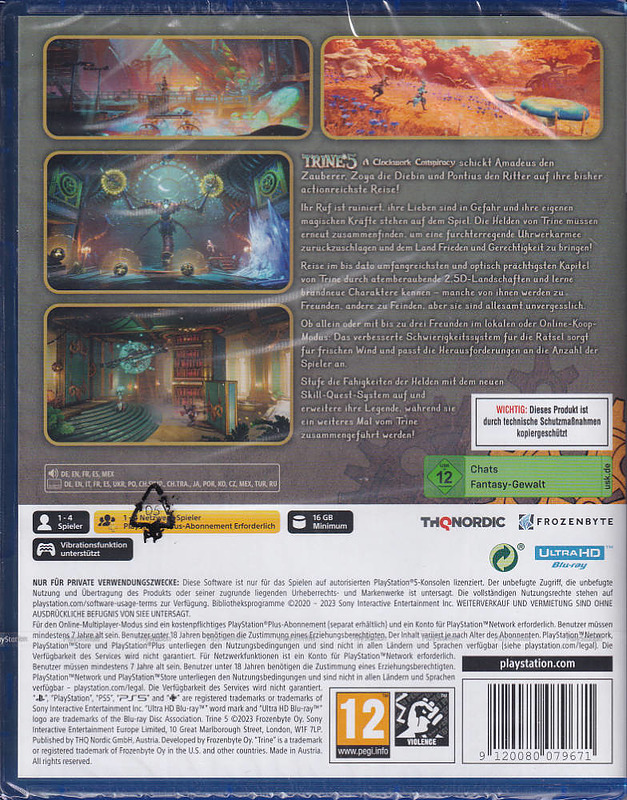 Trine 5: A Clockwork Conspiracy Rueckseite