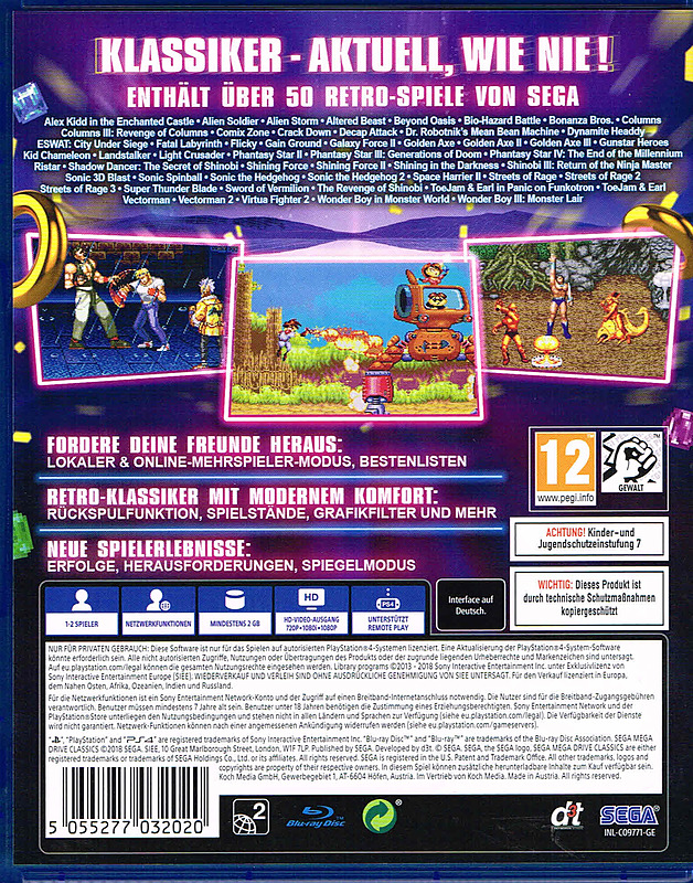 Sega Mega Drive Classic Rueckseite