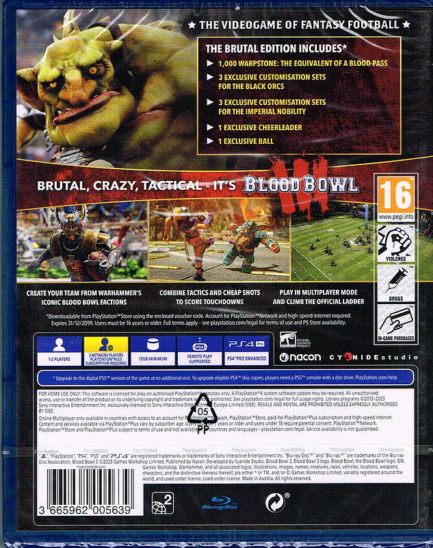 Blood Bowl 3 Brutal Edition (PEGI) Rueckseite