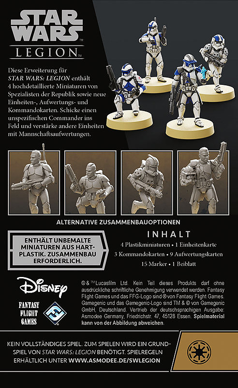 Star Wars: Legion -Spezialisten der Republik Rueckseite