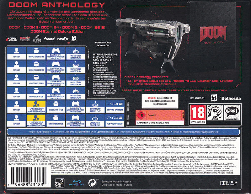DOOM Anthology Collectors Edition Rueckseite