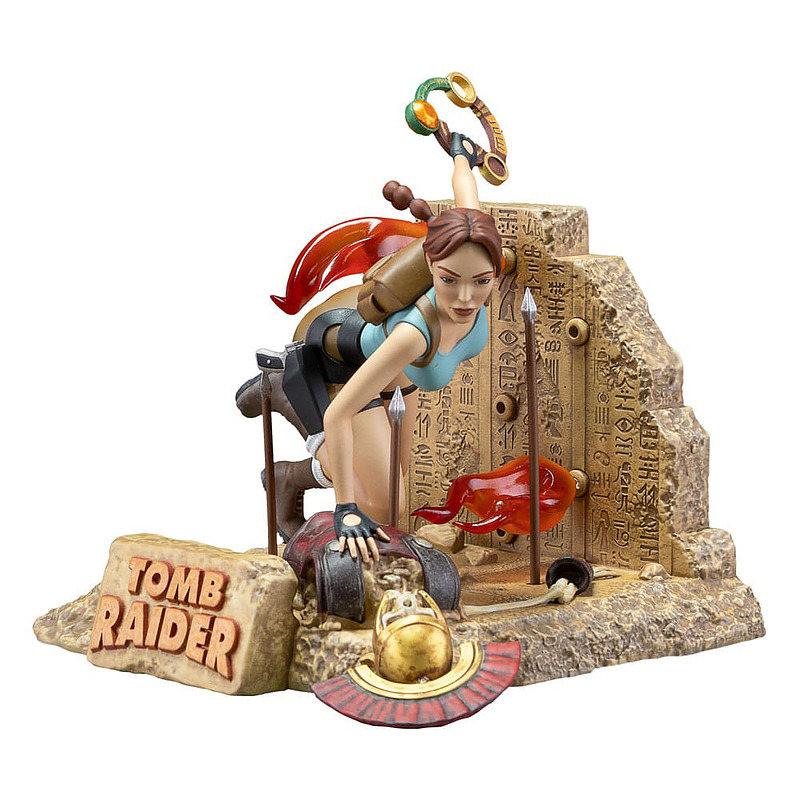 Tomb Raider 1996 PVC Statue Lara Croft Classic Era Rueckseite Tomb Raider 1996 PVC Statue Lara Croft Classic Era Rueckseite