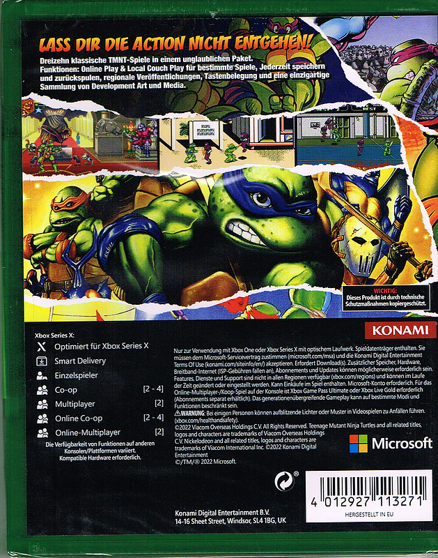 Teenage Mutant Ninja Turtles: The Cowabunga Col. Rueckseite