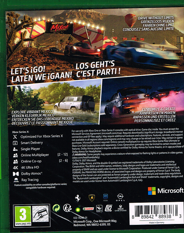 Forza Horizon 5 (AT-PEGI) Rueckseite