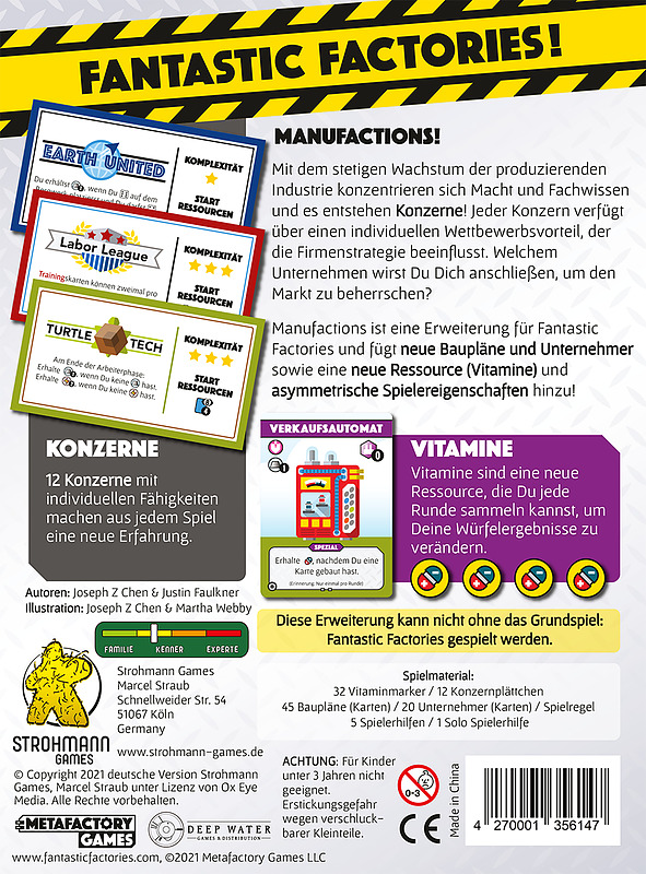 Fantastic Factories - Manufactions Rueckseite