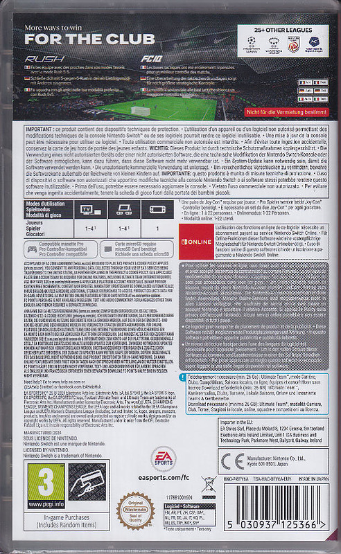 EA Sports FC 25 (AT-PEGI) Rueckseite
