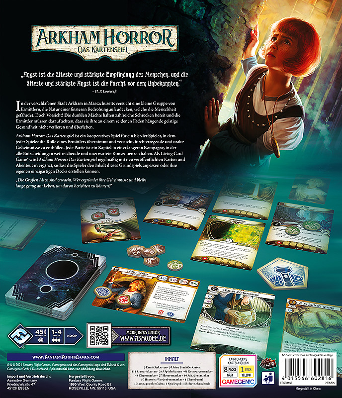 Arkham Horror: Das Kartenspiel (Neuauflage) Rueckseite Arkham Horror: Das Kartenspiel (Neuauflage) Rueckseite